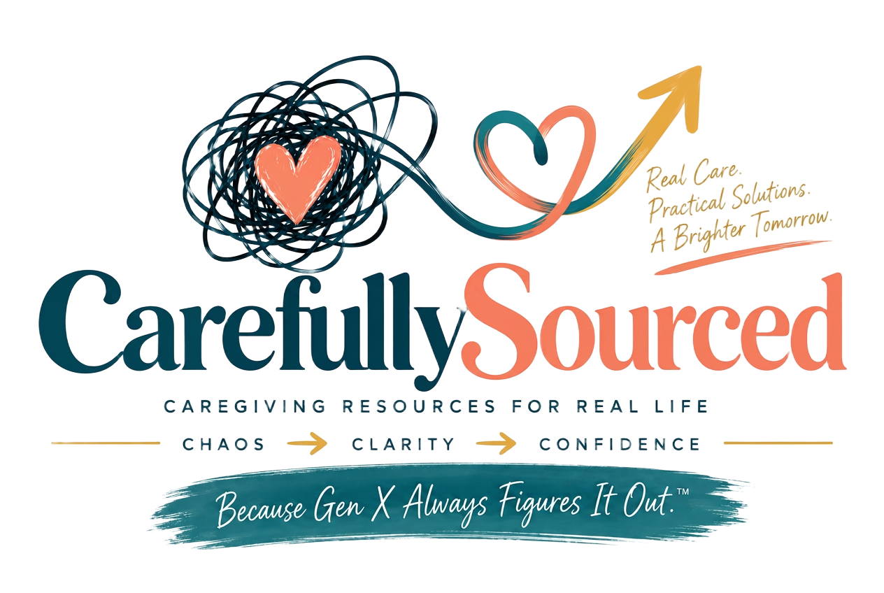 CarefullySourced — caregiving resources for real life. Chaos to clarity to confidence. Because Gen X always figures it out.